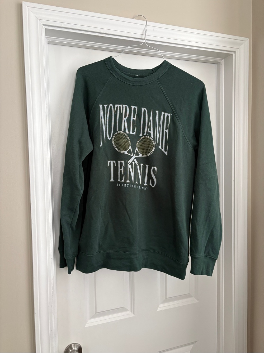 Homefield Notre Dame Tennis Crewneck Sweatshirt Size Large Fighting Irish